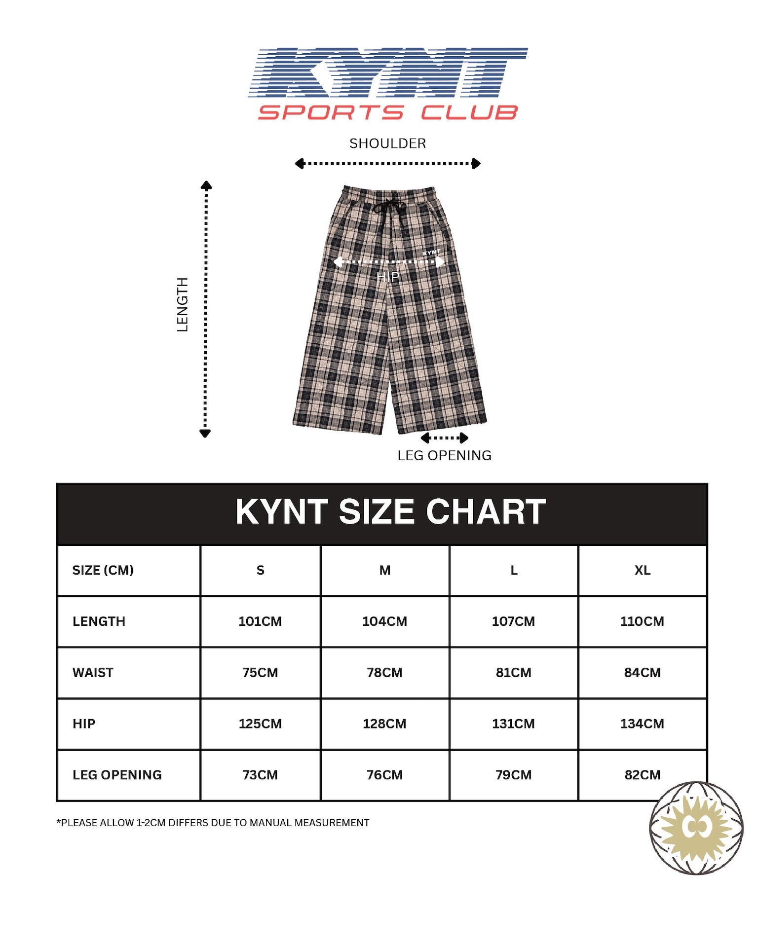 Checkerd Long Pants Khaki / Black