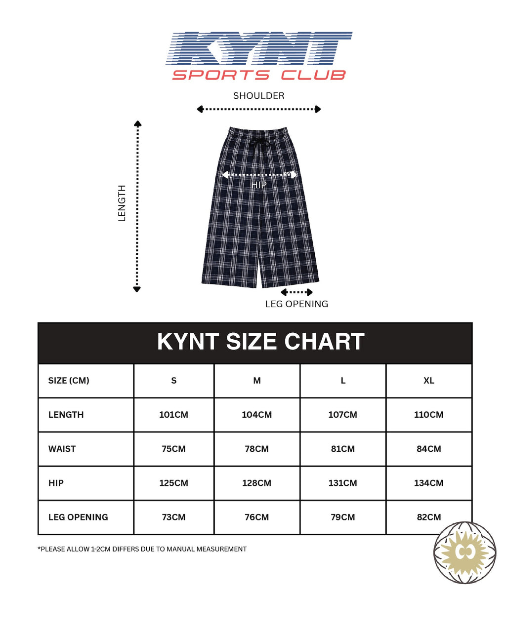 Checkerd Long Pants Navy
