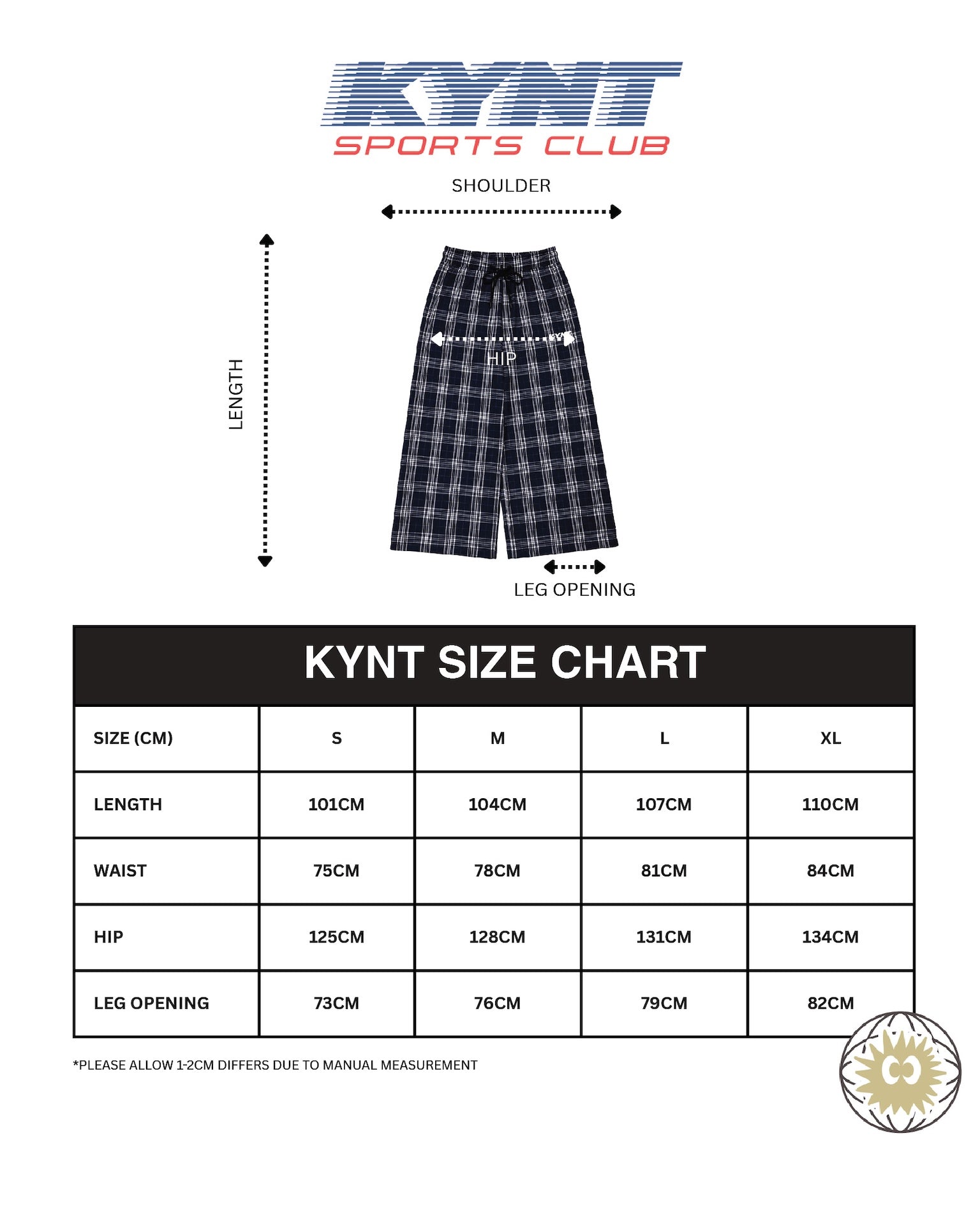 Checkerd Long Pants Navy