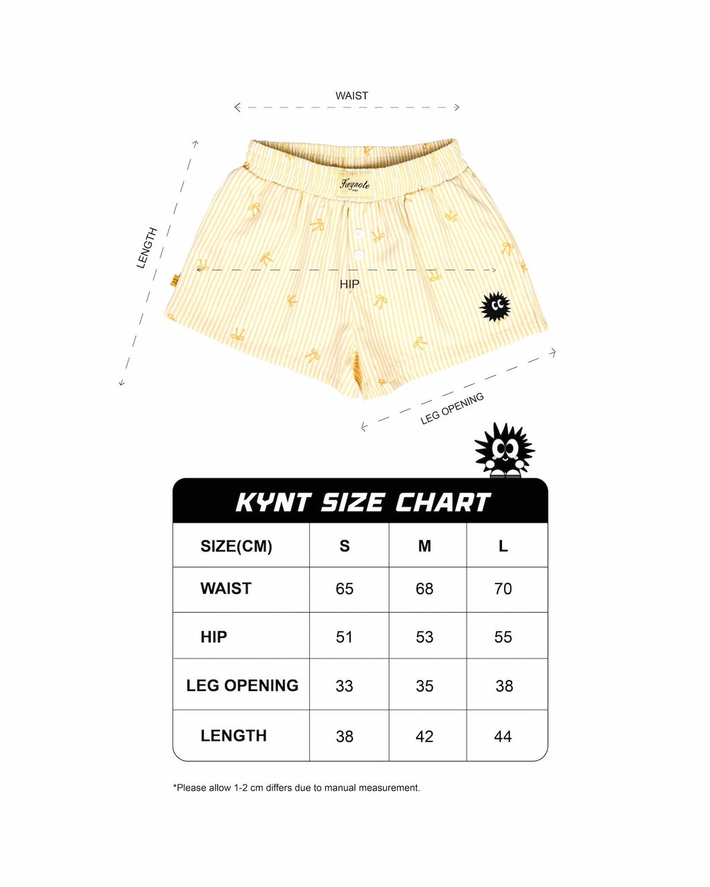 KEYNOTE | Bow Mini Shorts Yellow - SWAGANZ