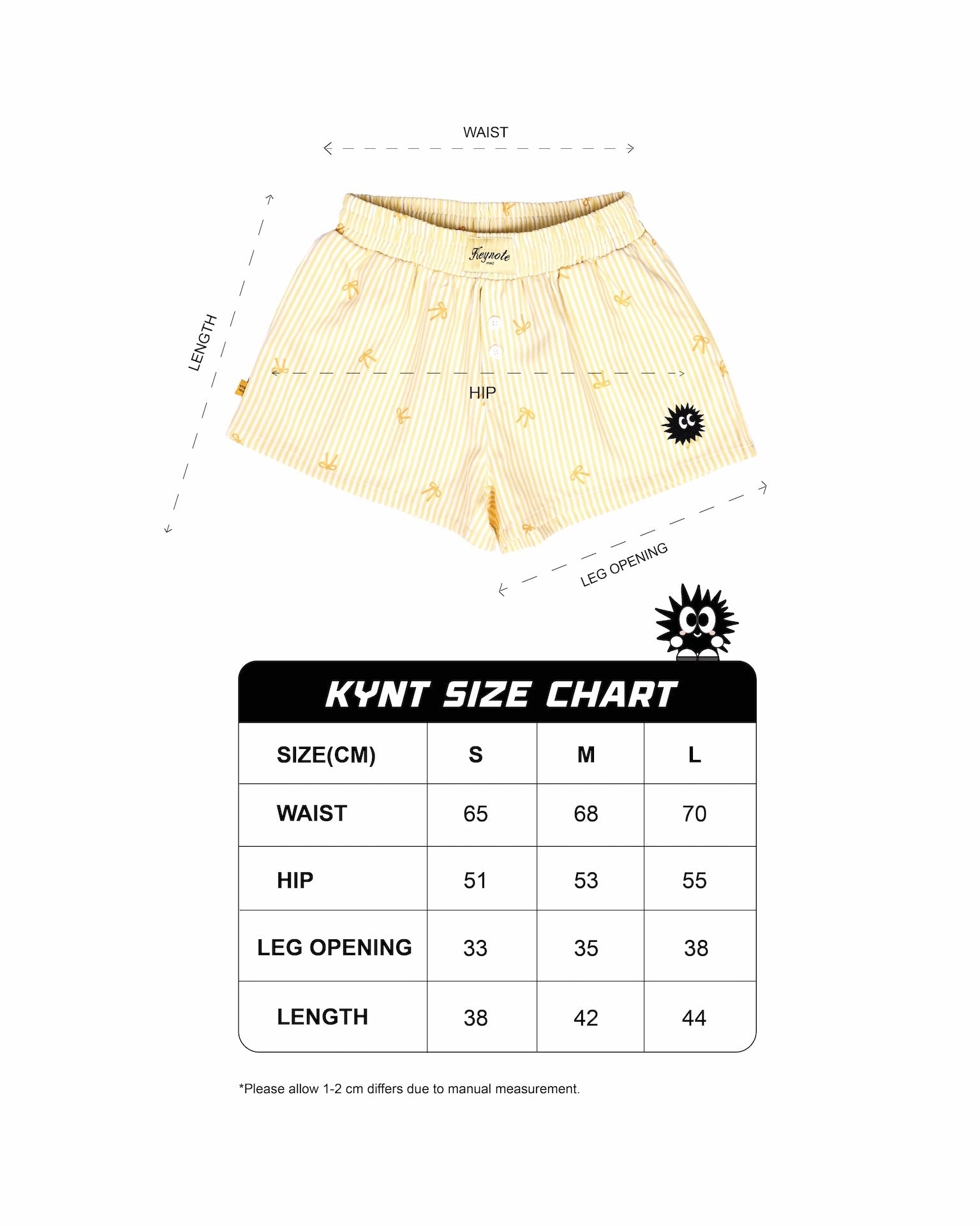 KEYNOTE | Bow Mini Shorts Yellow - SWAGANZ