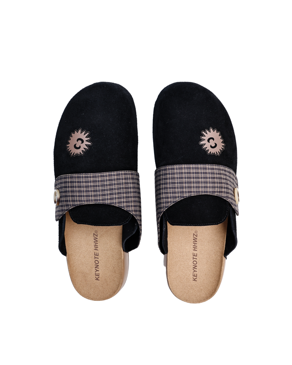 Suede Leather Sandals Black