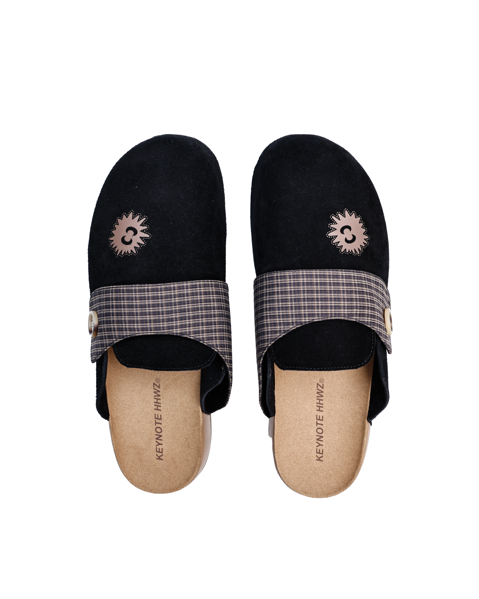 Suede Leather Sandals Black