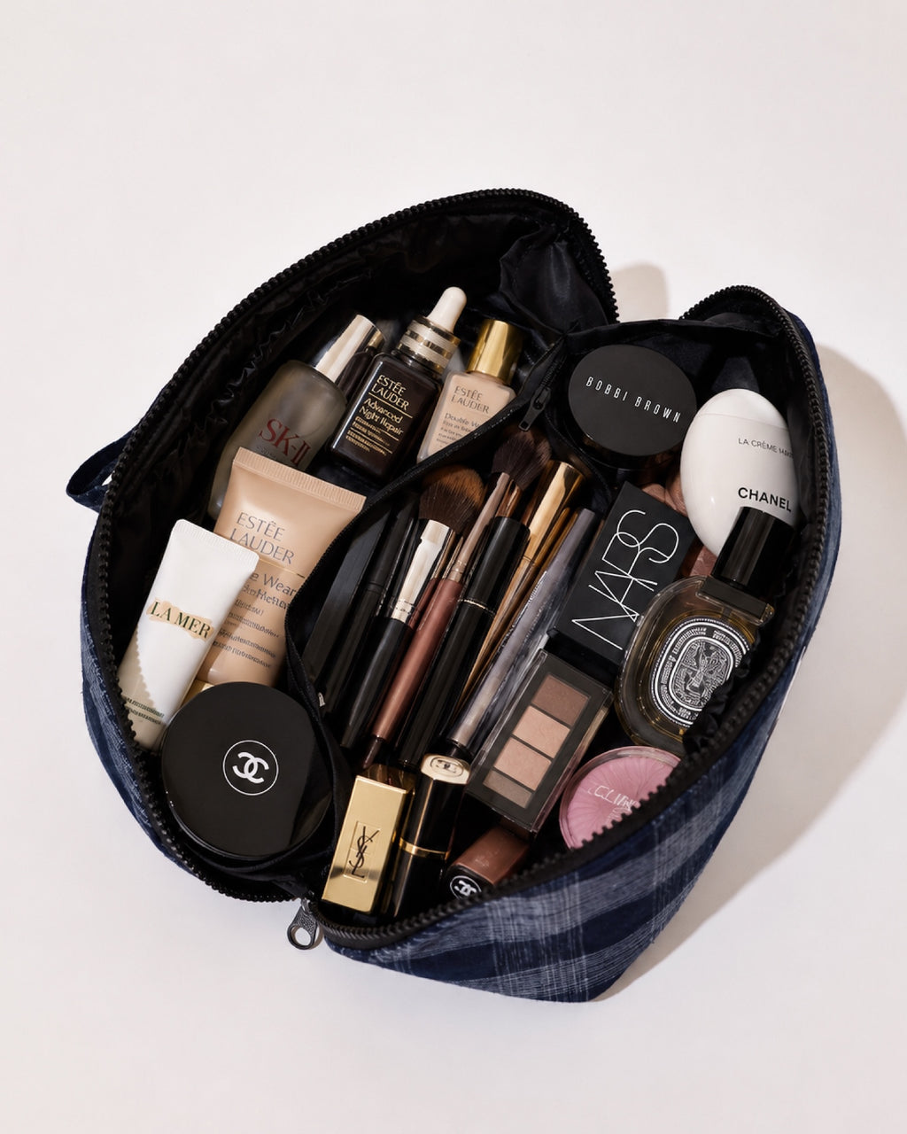 Small Checker Makeup Pouch