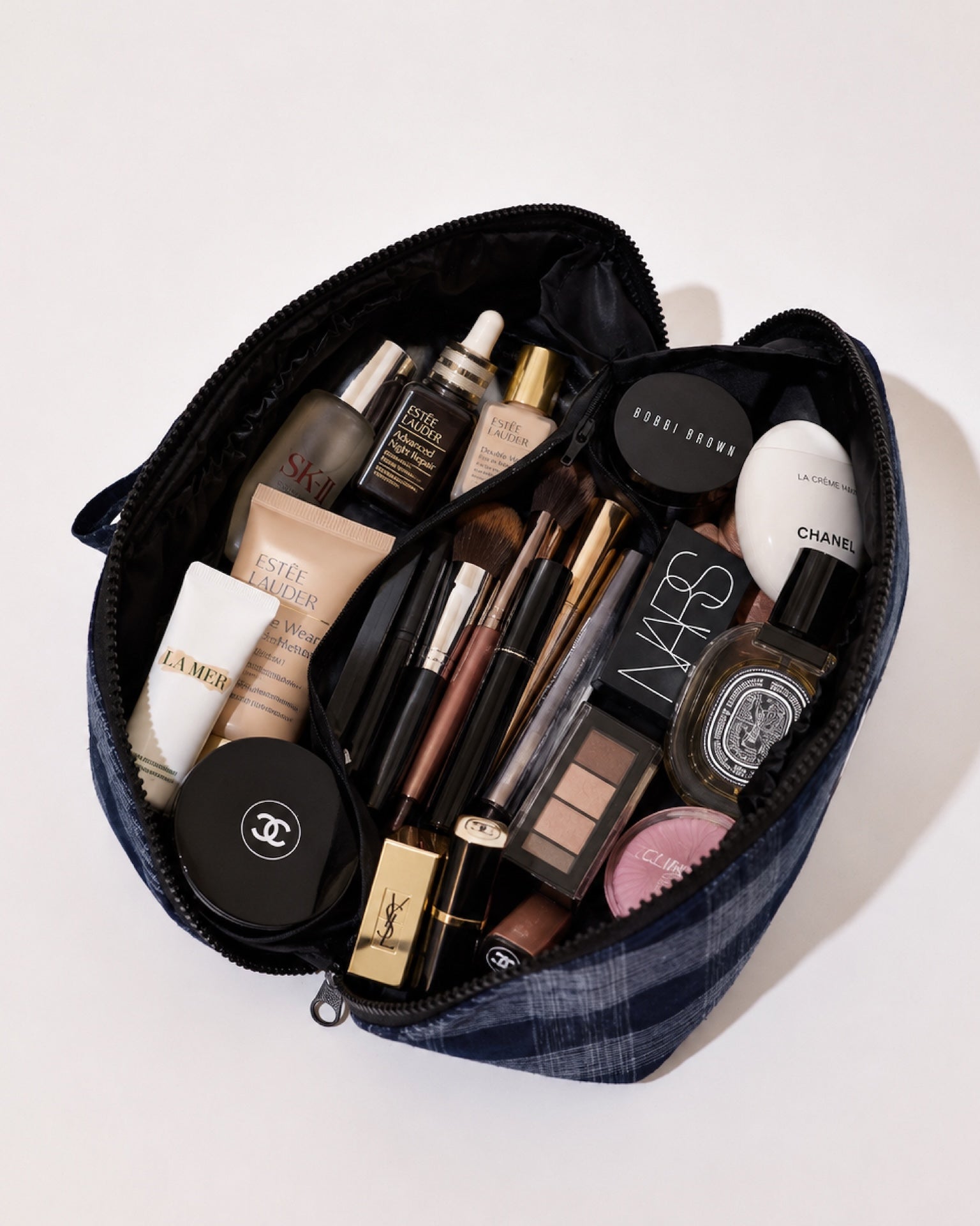 Small Checker Makeup Pouch