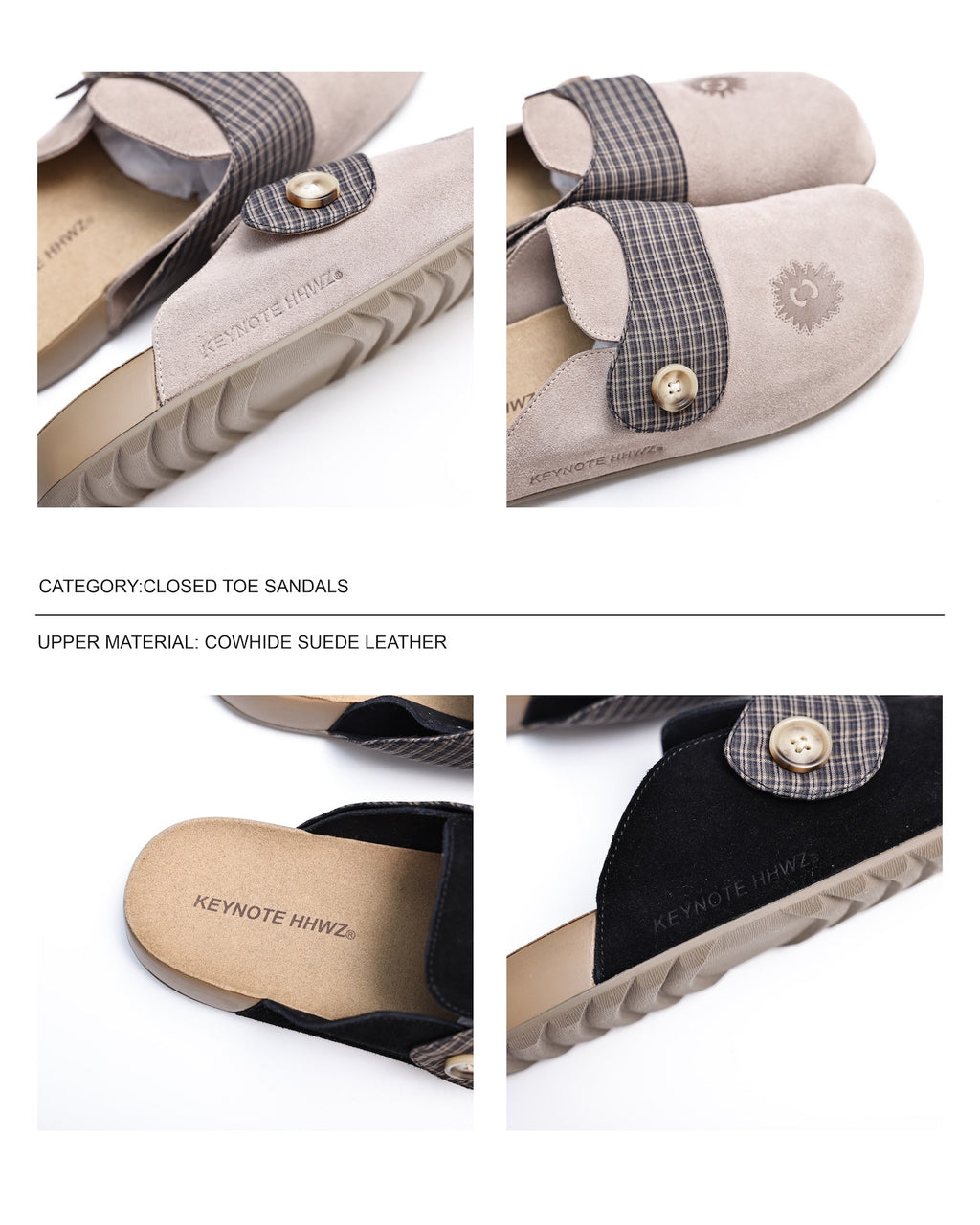 KEYNOTE | Sport Club Suede Leather Sandals - SWAGANZ