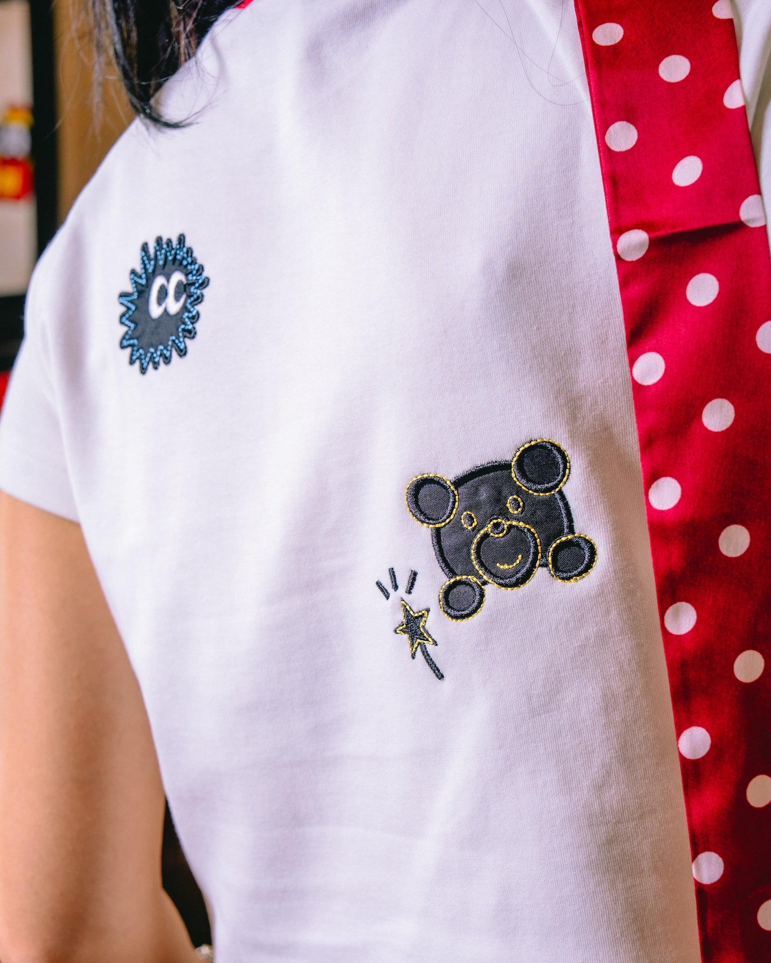 Ki-Goal Plaid Logo Crop Top White