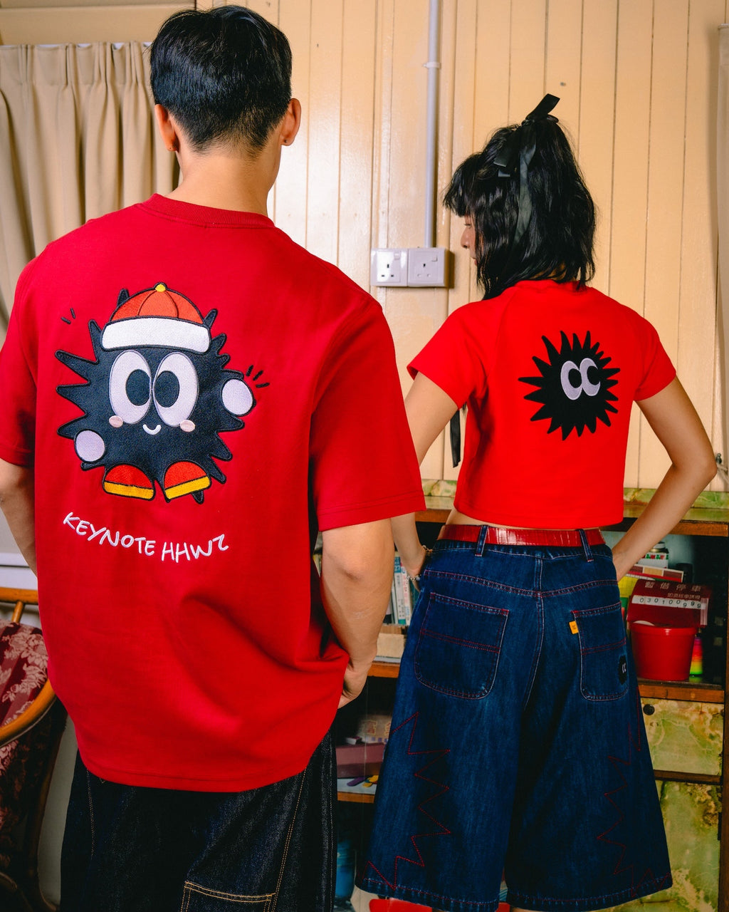 KEYNOTE | Asphalt  Crop Top Red - SWAGANZ