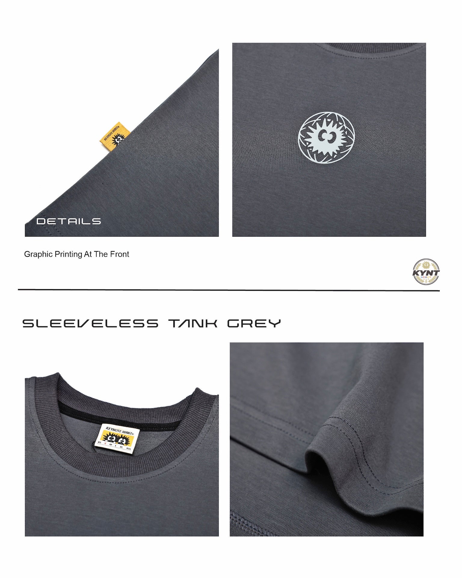 Grey Sleeveless Tank