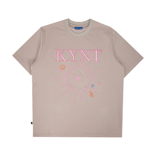 Embroidery Echinoidea Tee < Khaki Pink >