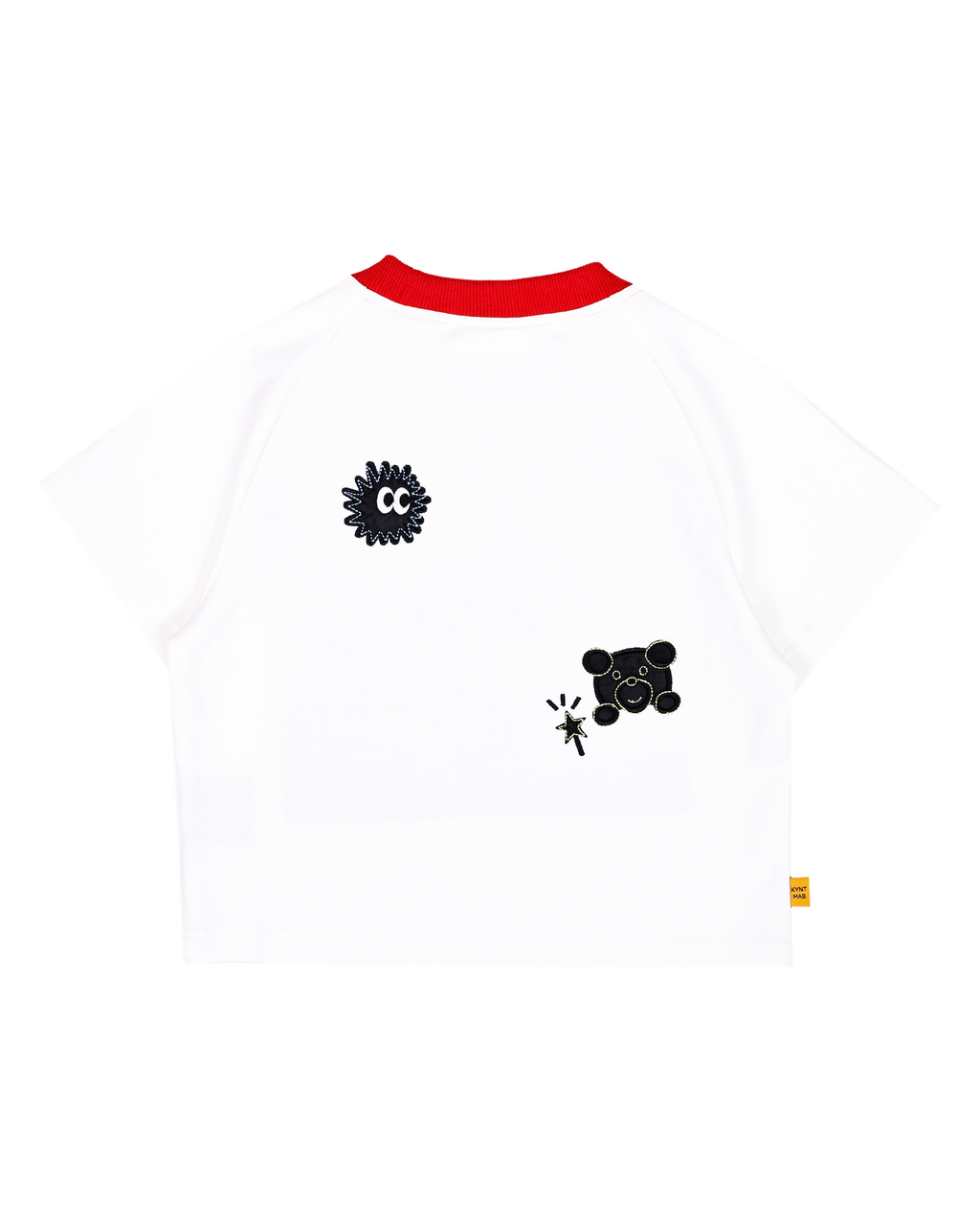 Ki-Goal Plaid Logo Crop Top White