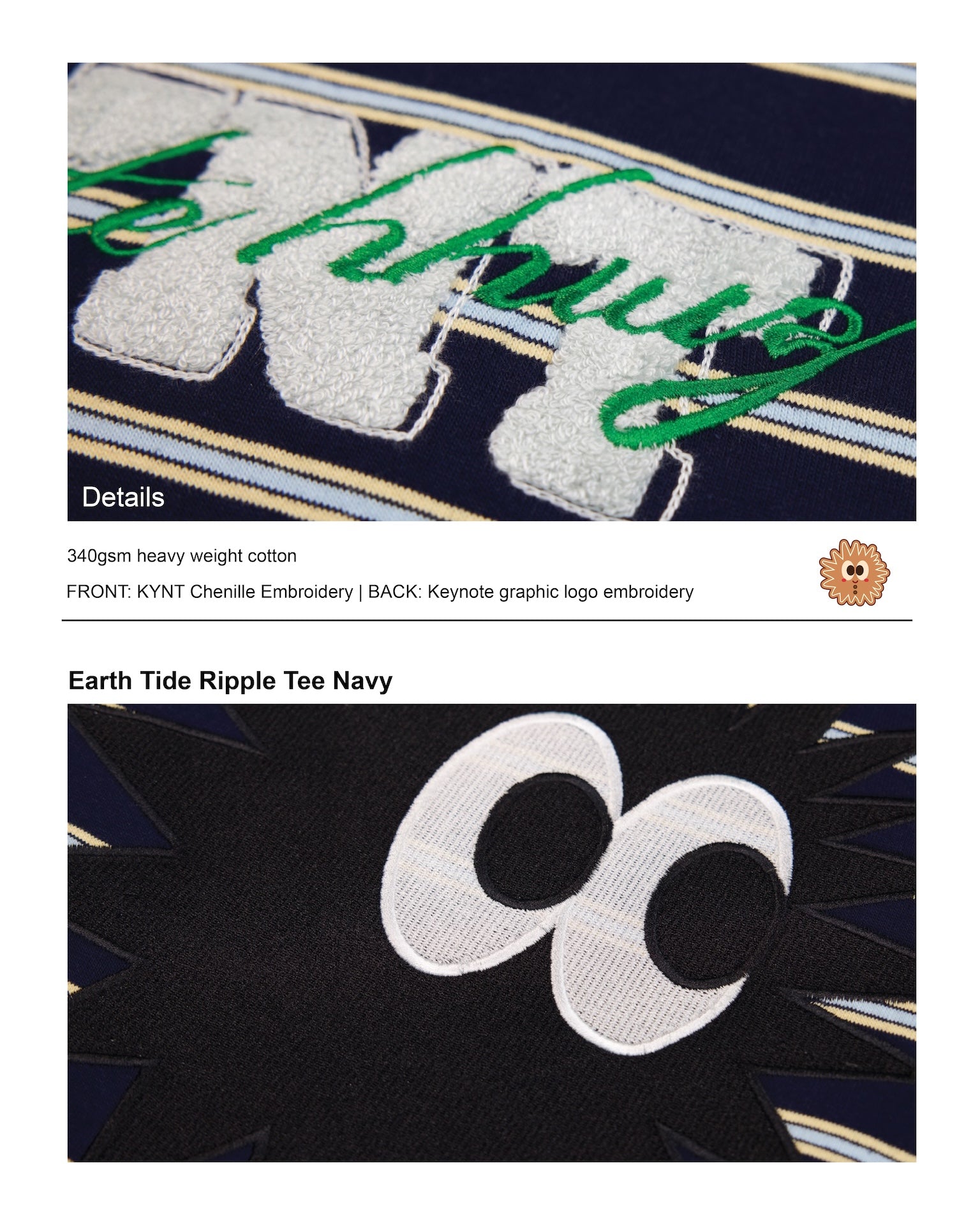 Earth Tide Ripple Tee Navy