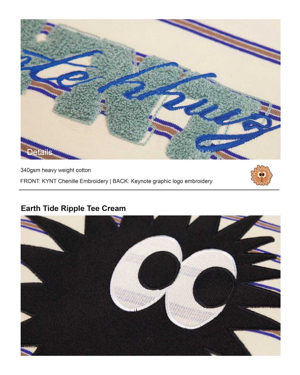 Earth Tide Ripple Tee Cream