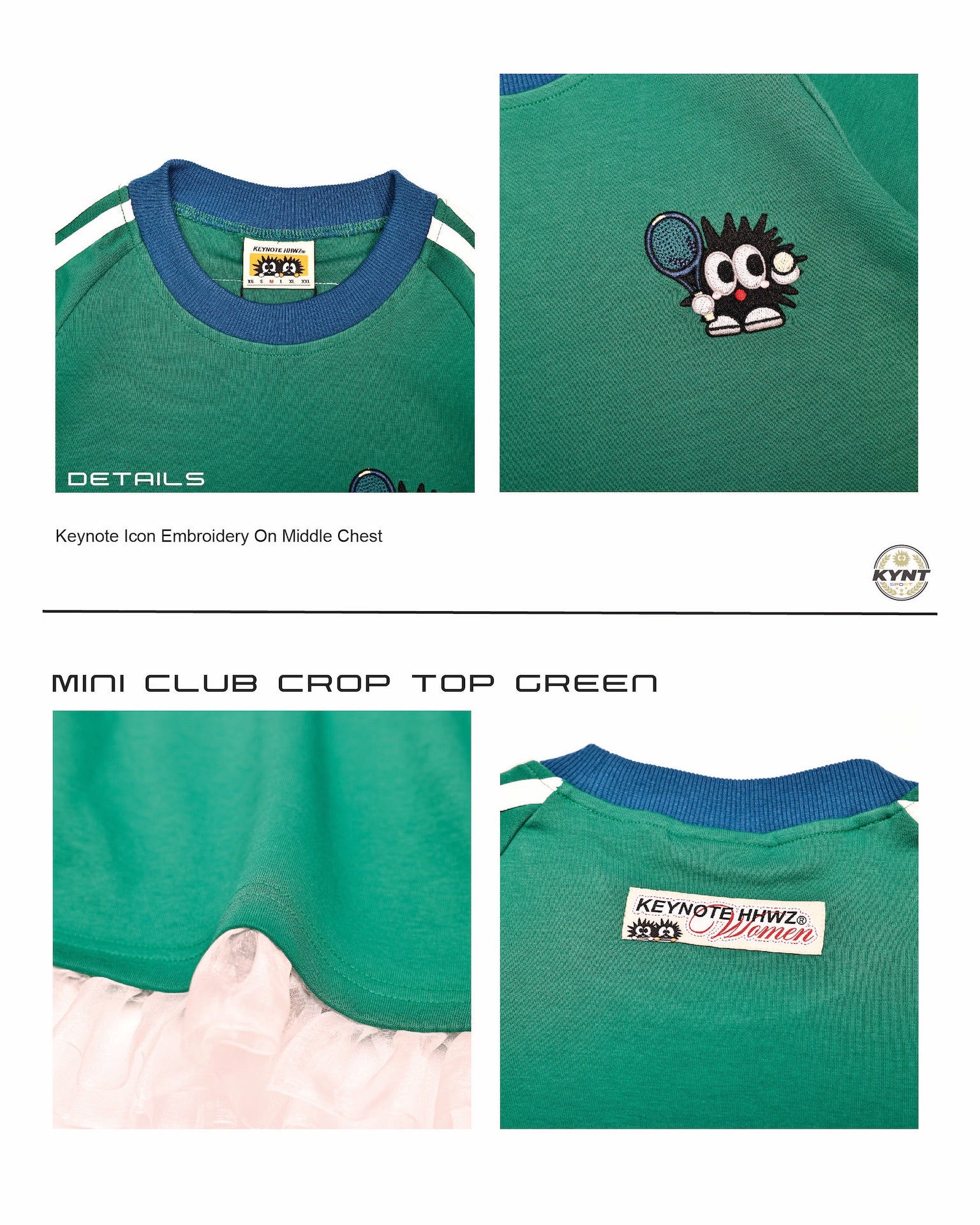 Mini Club Crop Top Green