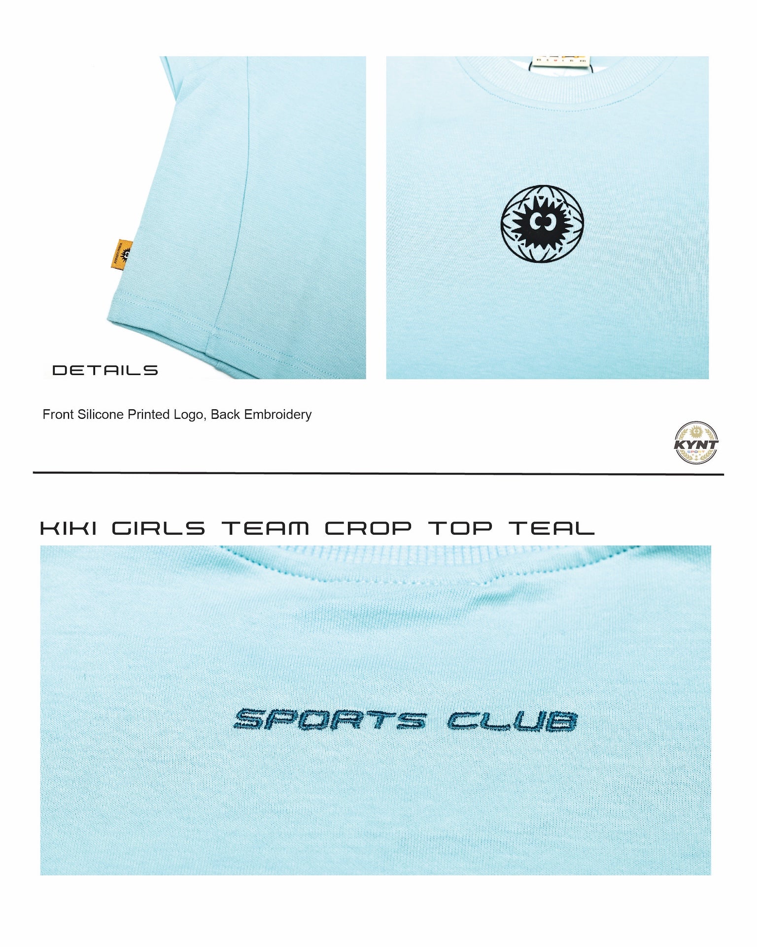Kiki Girls Team Crop Top Teal