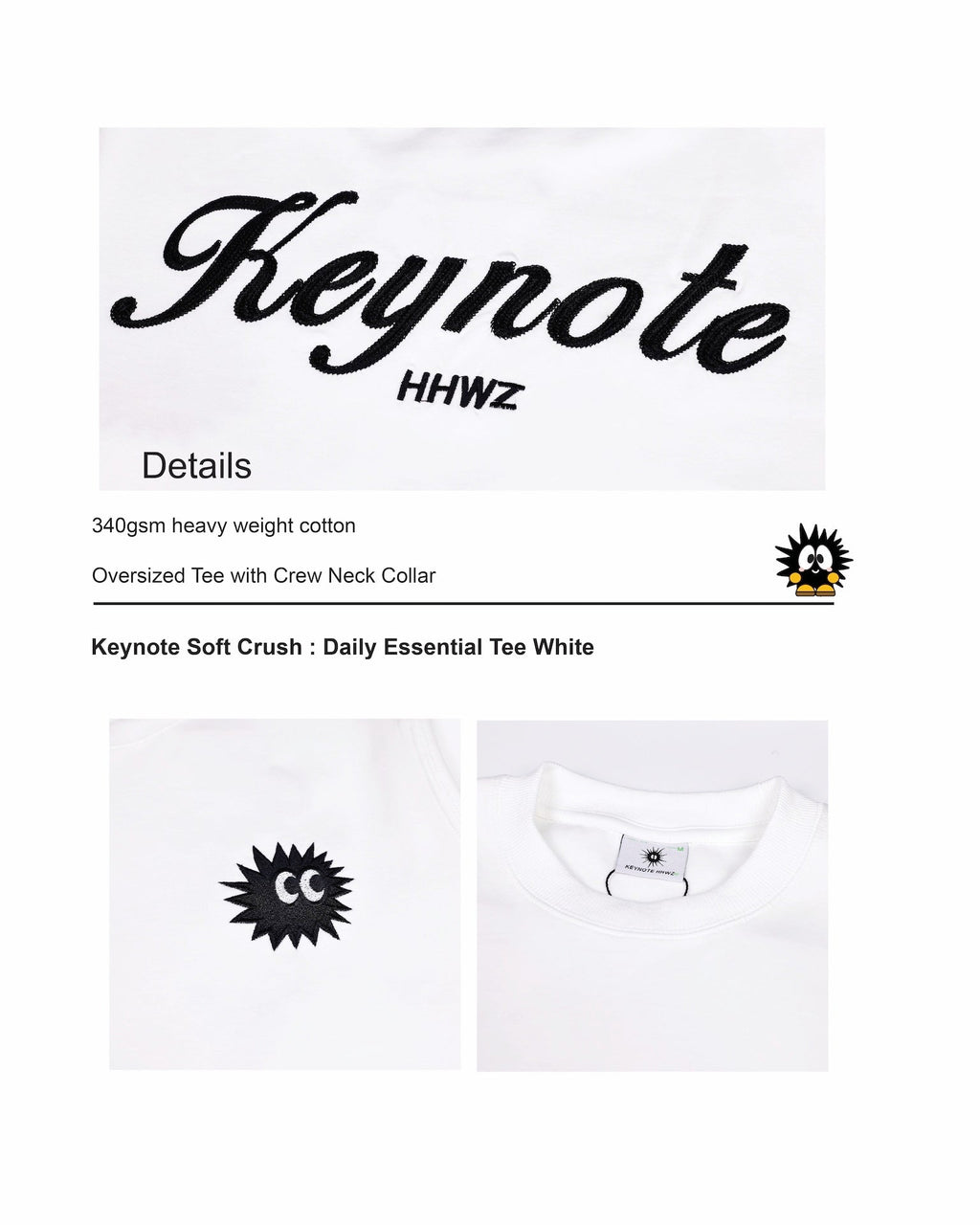 KEYNOTE | Daily Essential Tee White - SWAGANZ