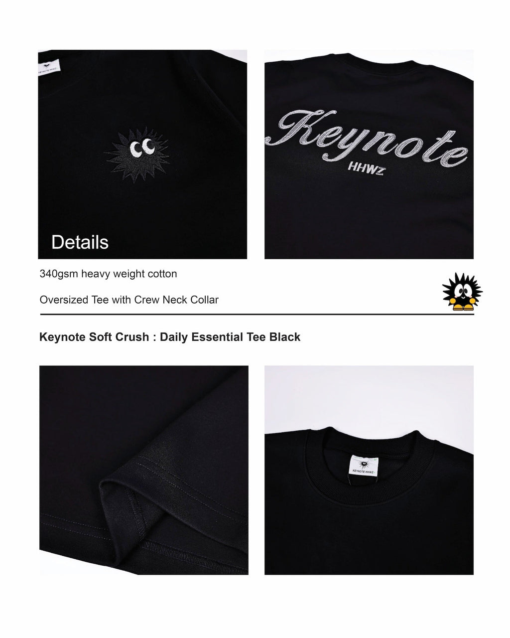 KEYNOTE | Daily Essential Tee Black - SWAGANZ
