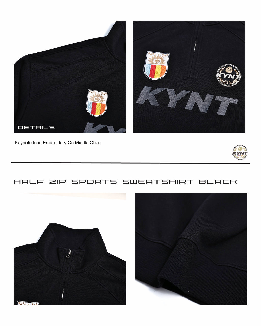 Half Zip Sports Sweatshirt Black