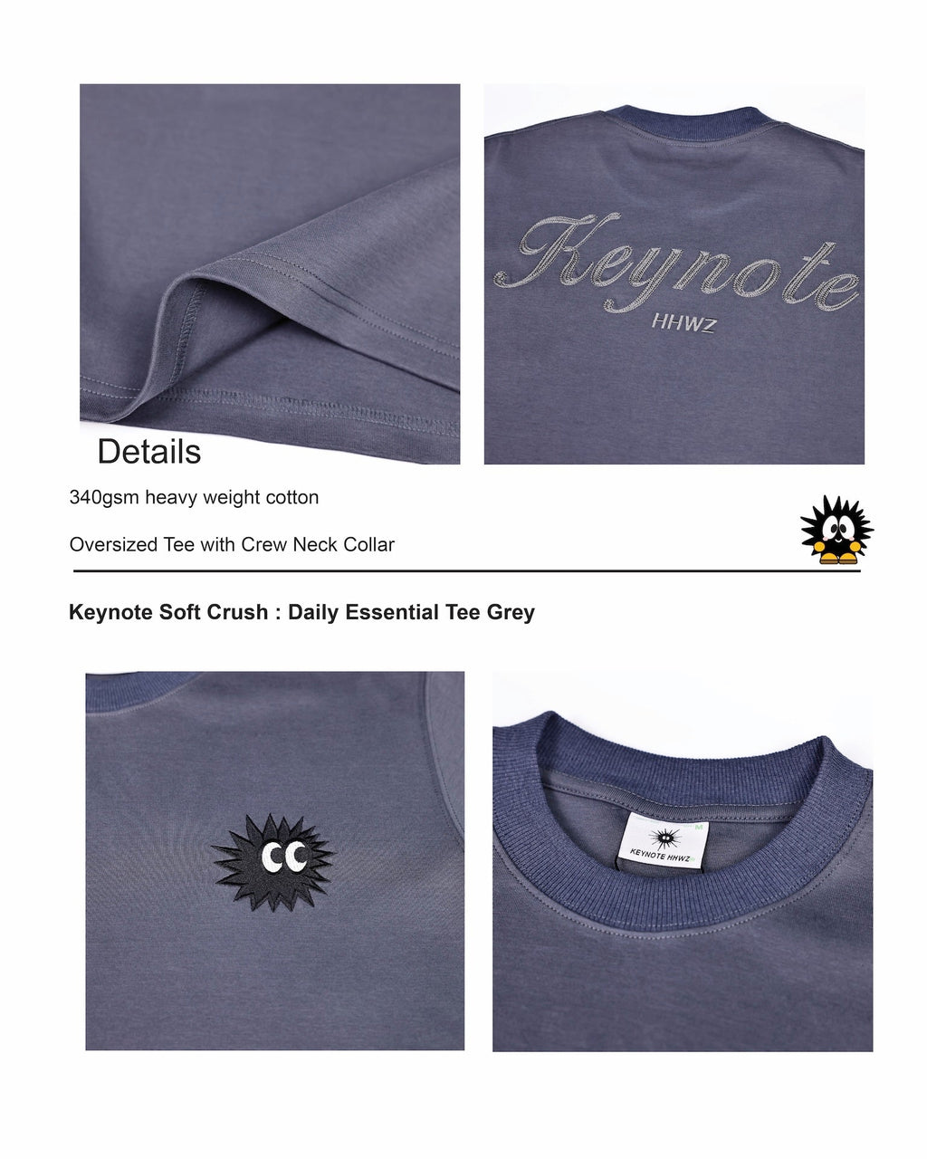KEYNOTE | Daily Essential Tee Grey - SWAGANZ