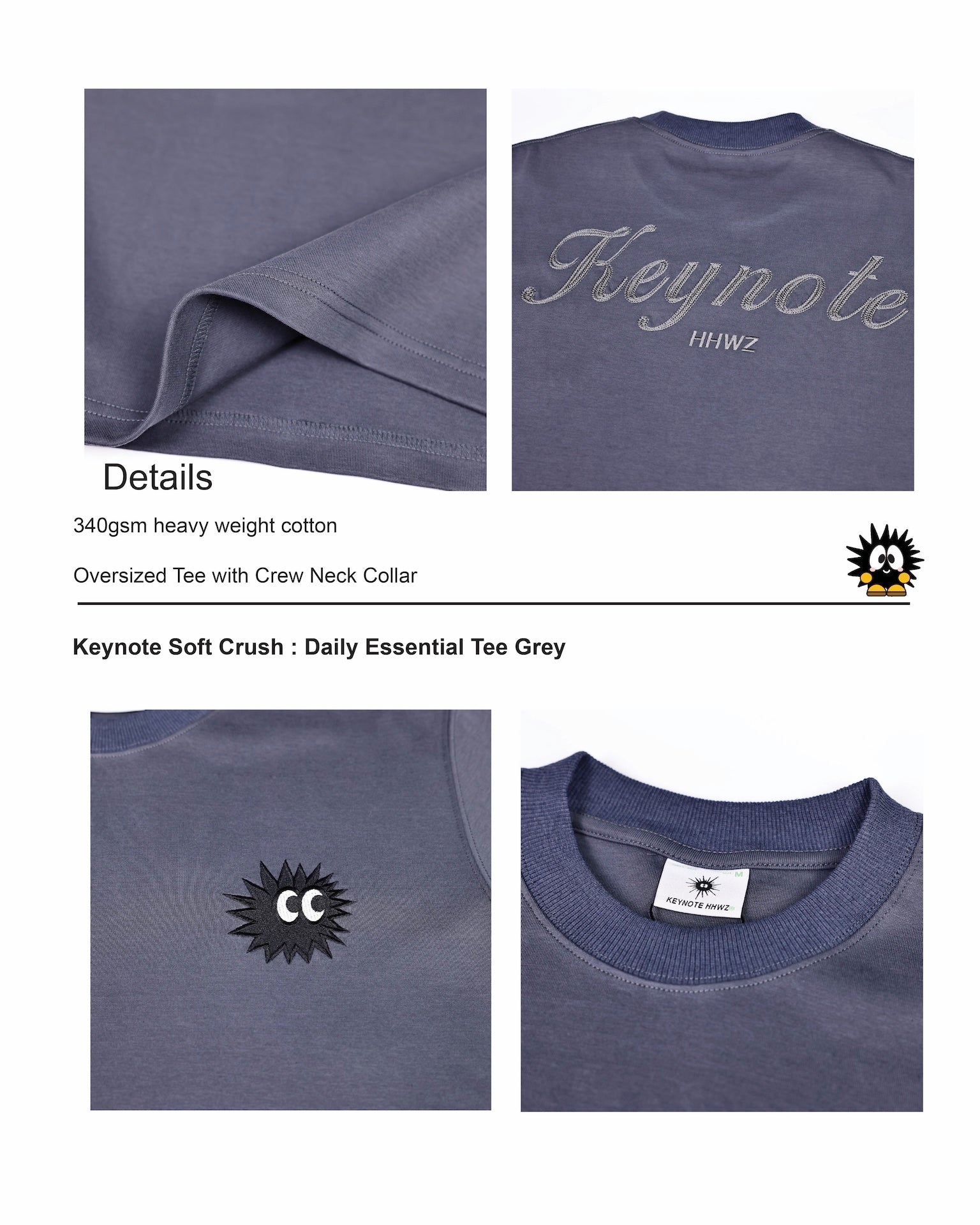 KEYNOTE | Daily Essential Tee Grey - SWAGANZ