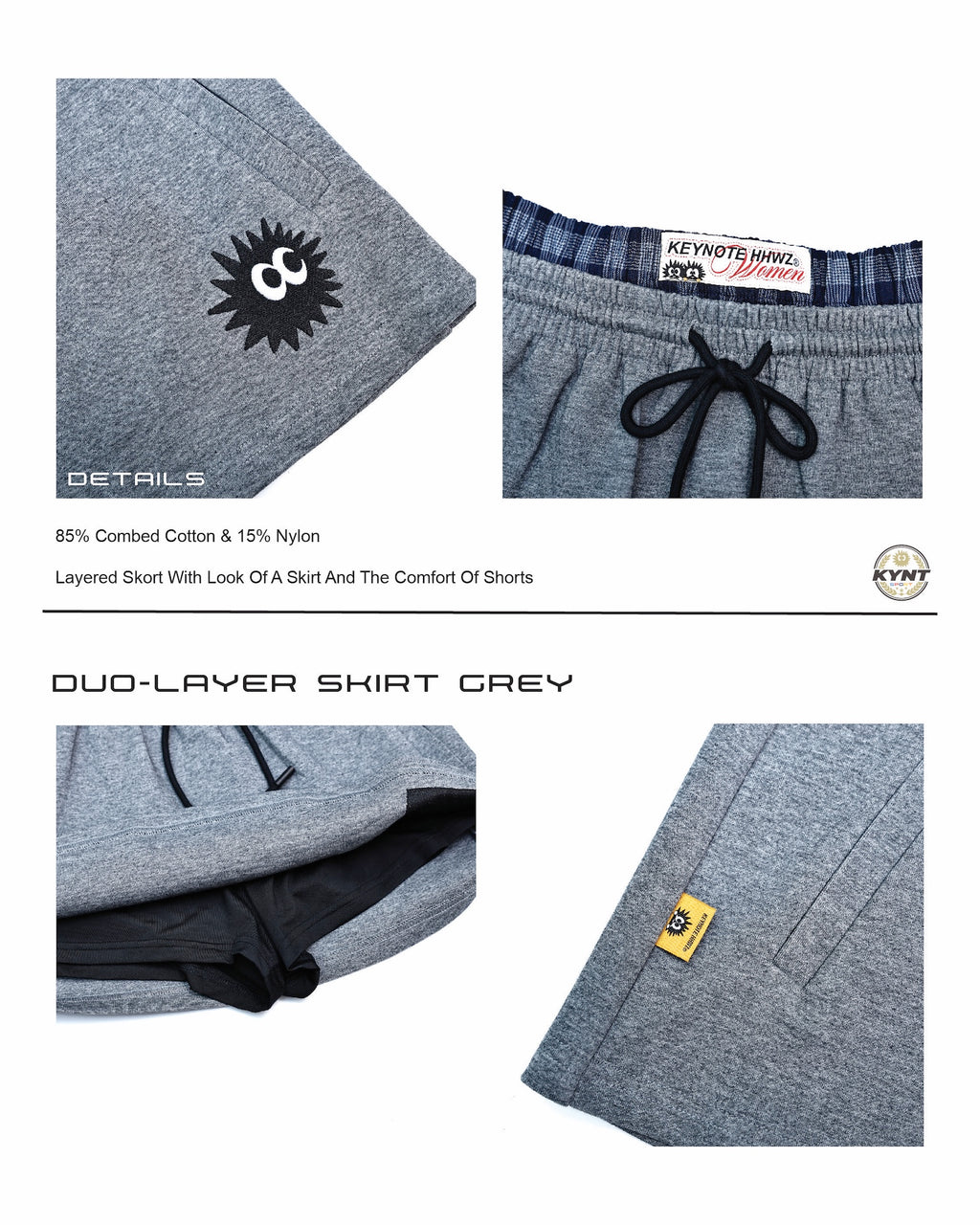 Duo-Layer Skirt Grey