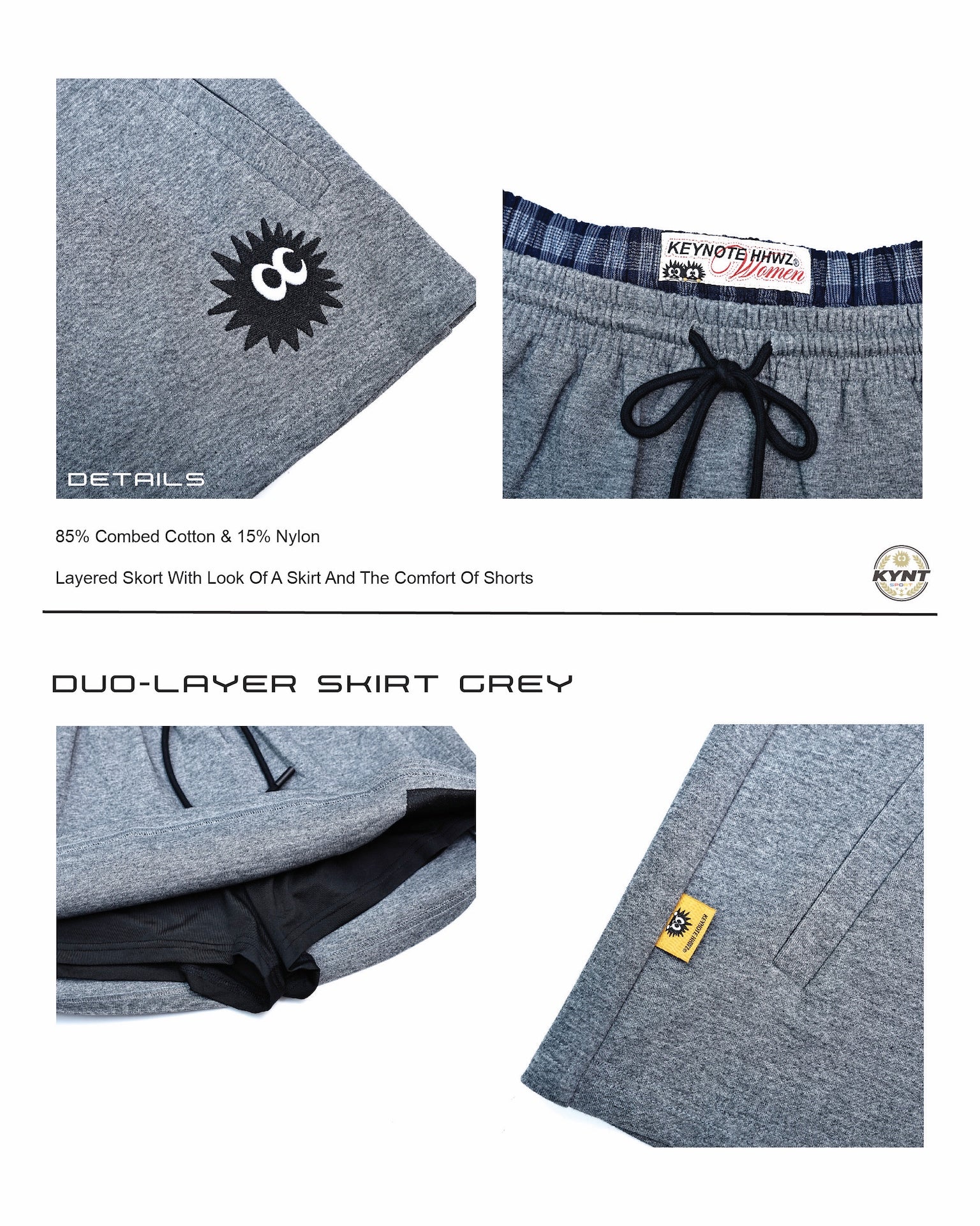 Duo-Layer Skirt Grey