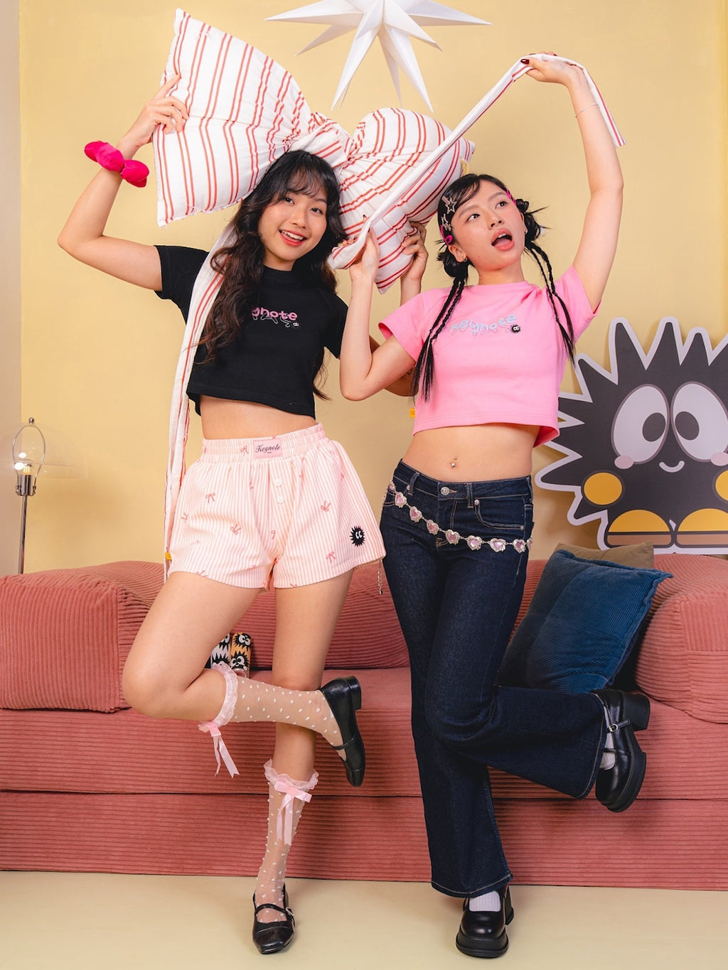 KEYNOTE | Bow Mini Shorts Pink - SWAGANZ
