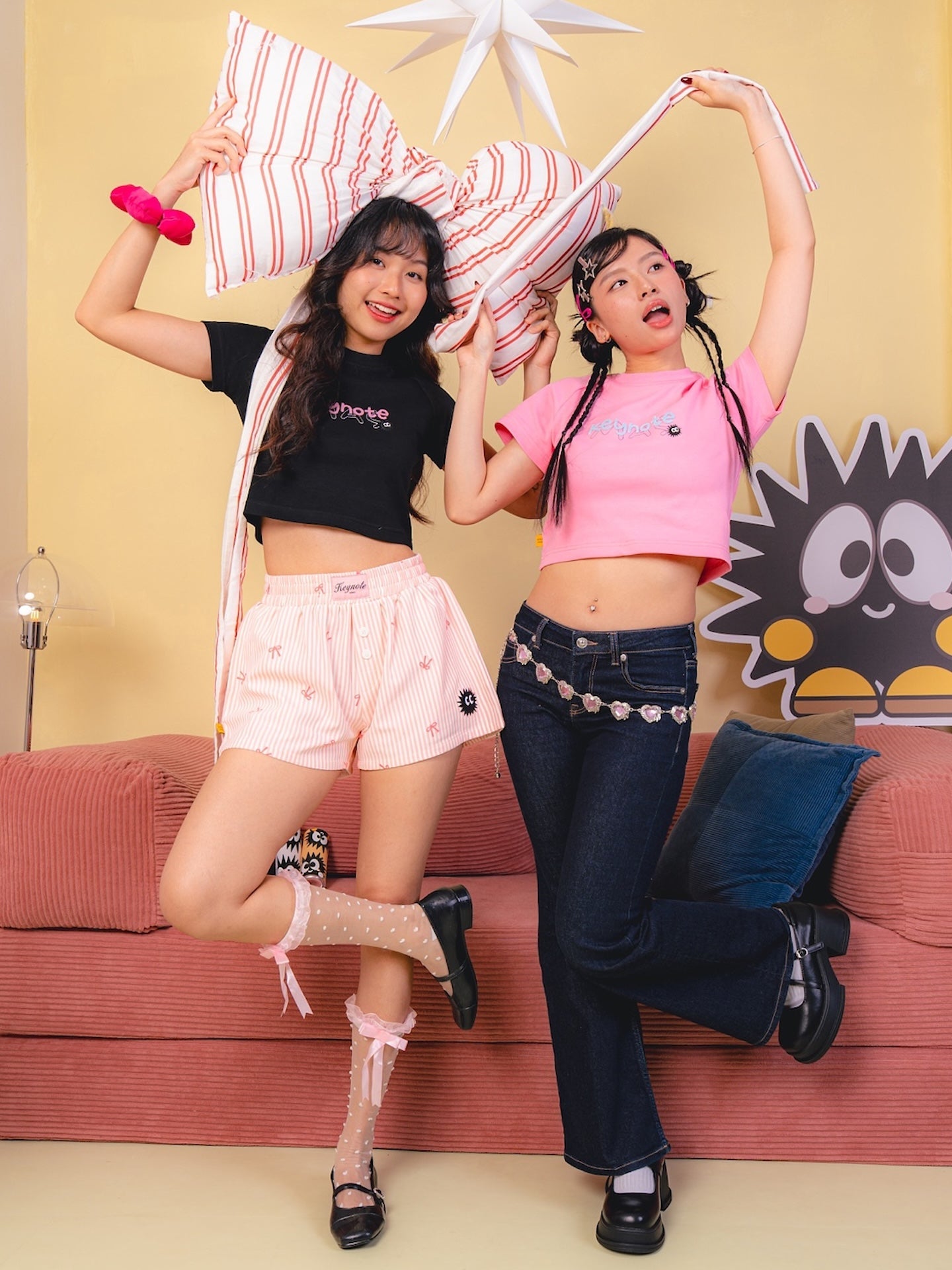KEYNOTE | Bow Mini Shorts Pink - SWAGANZ