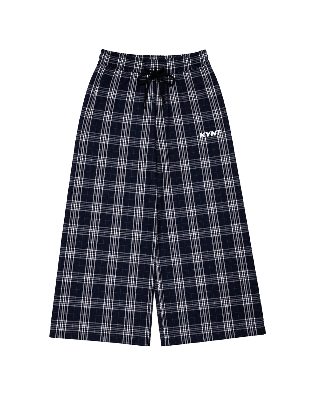 Checkerd Long Pants Navy