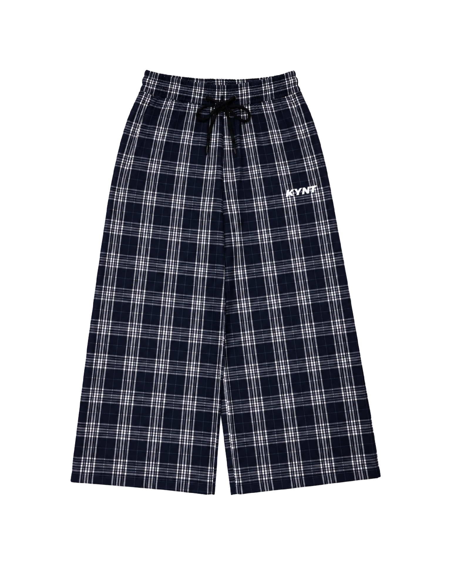 Checkerd Long Pants Navy