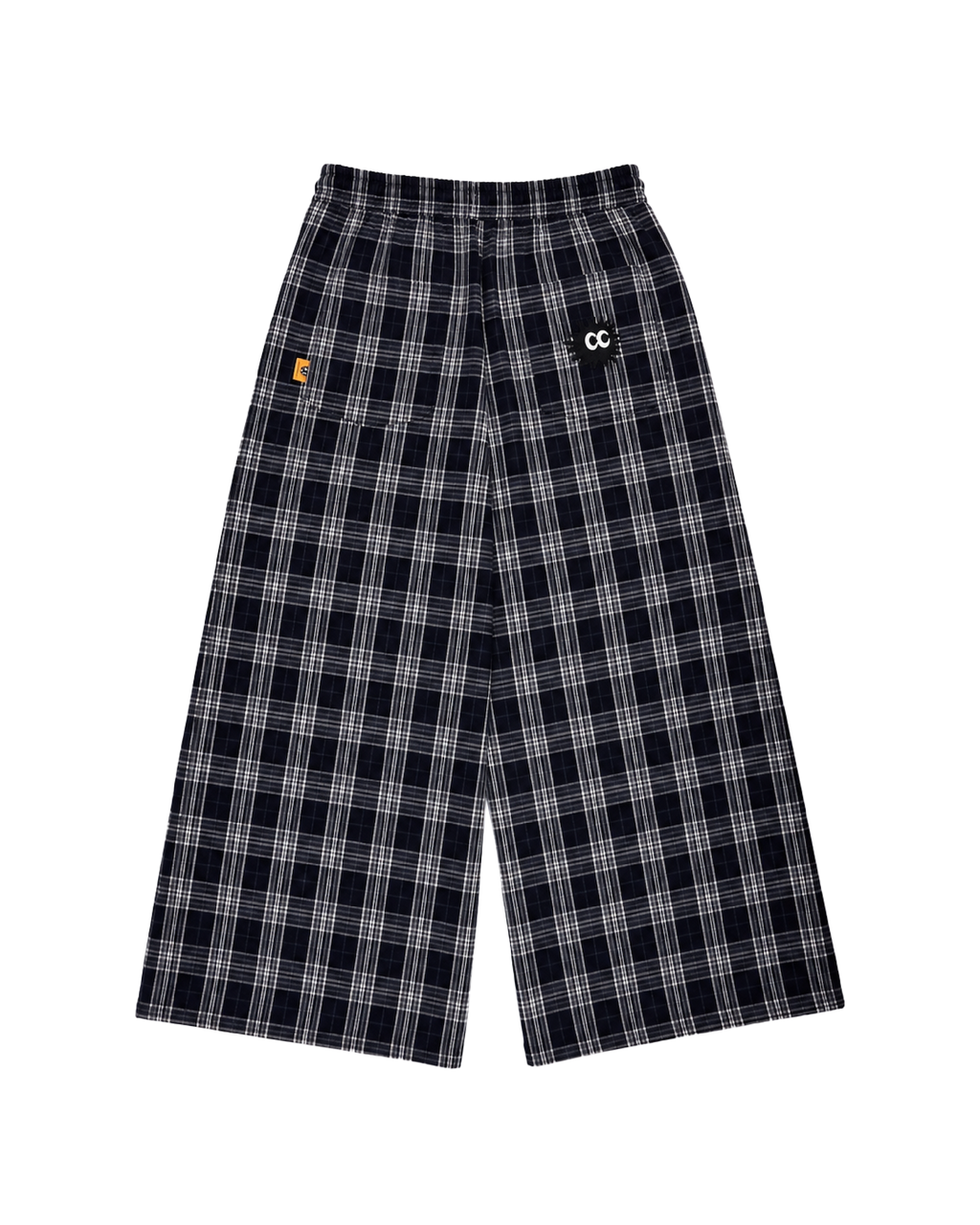 Checkerd Long Pants Navy