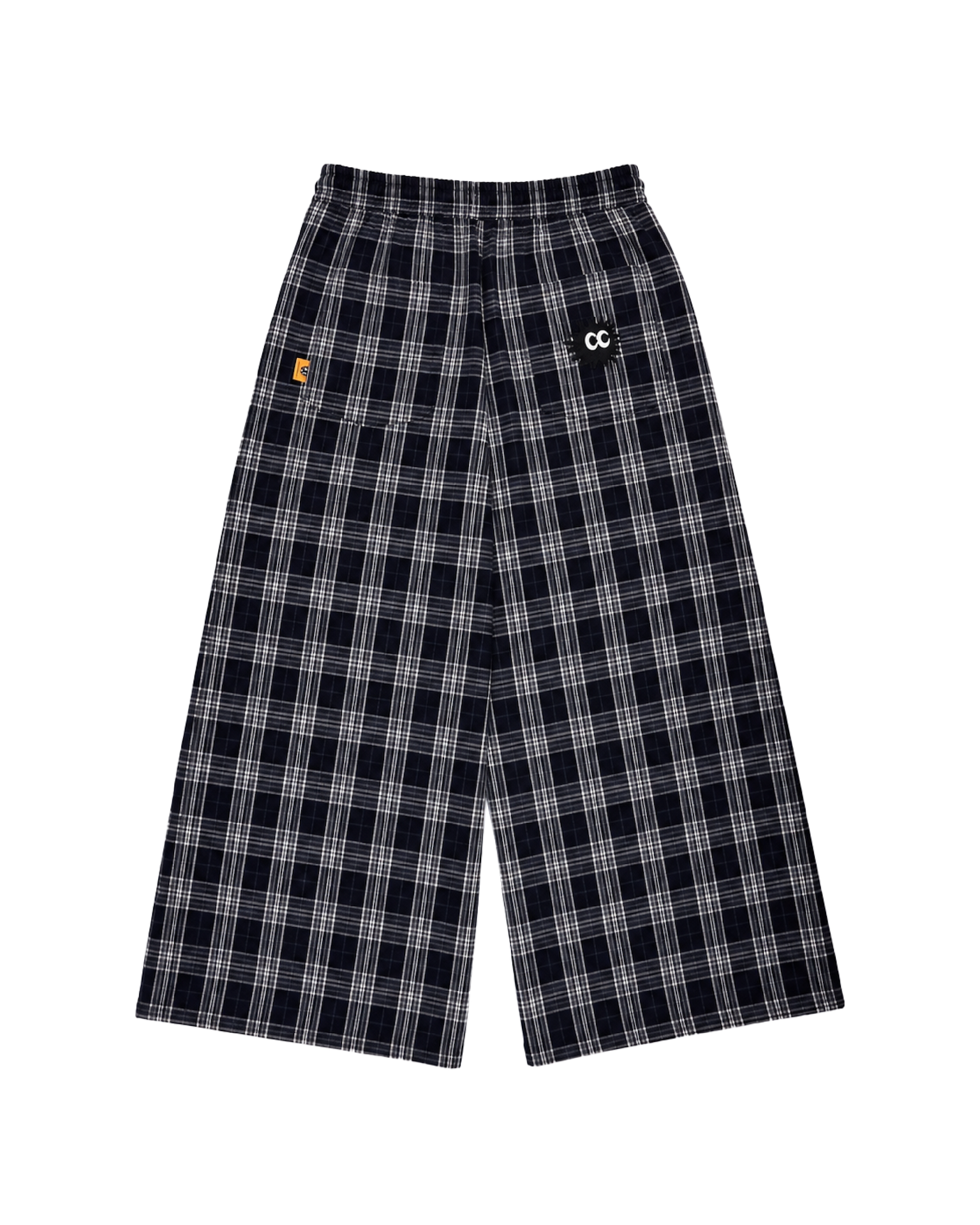 Checkerd Long Pants Navy