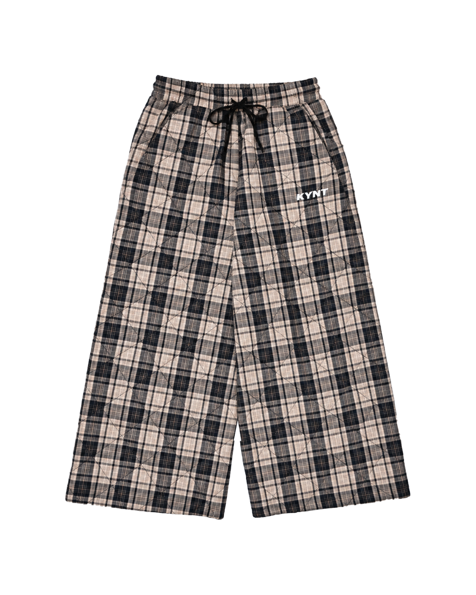 Checkerd Long Pants Khaki / Black
