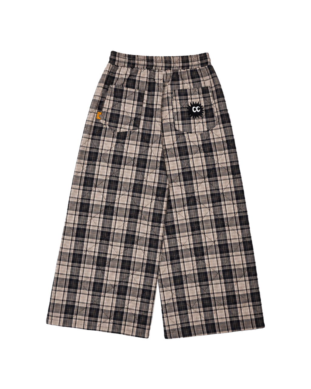 Checkerd Long Pants Khaki / Black
