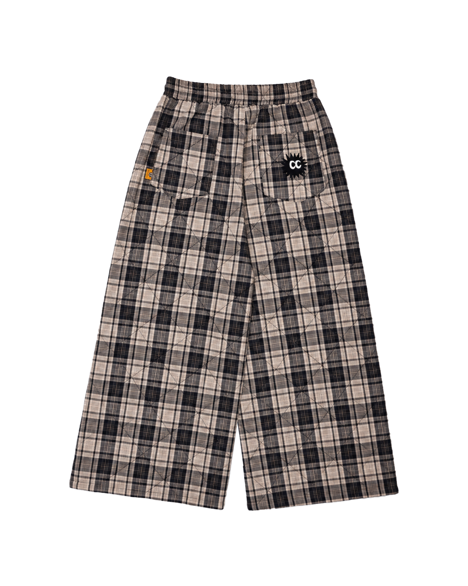 Checkerd Long Pants Khaki / Black