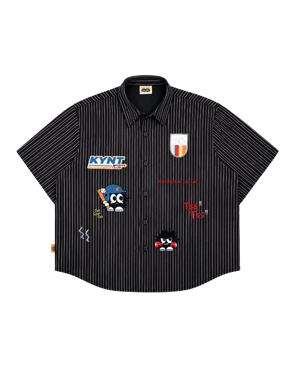KiKi Coach Stripe Shirt Black