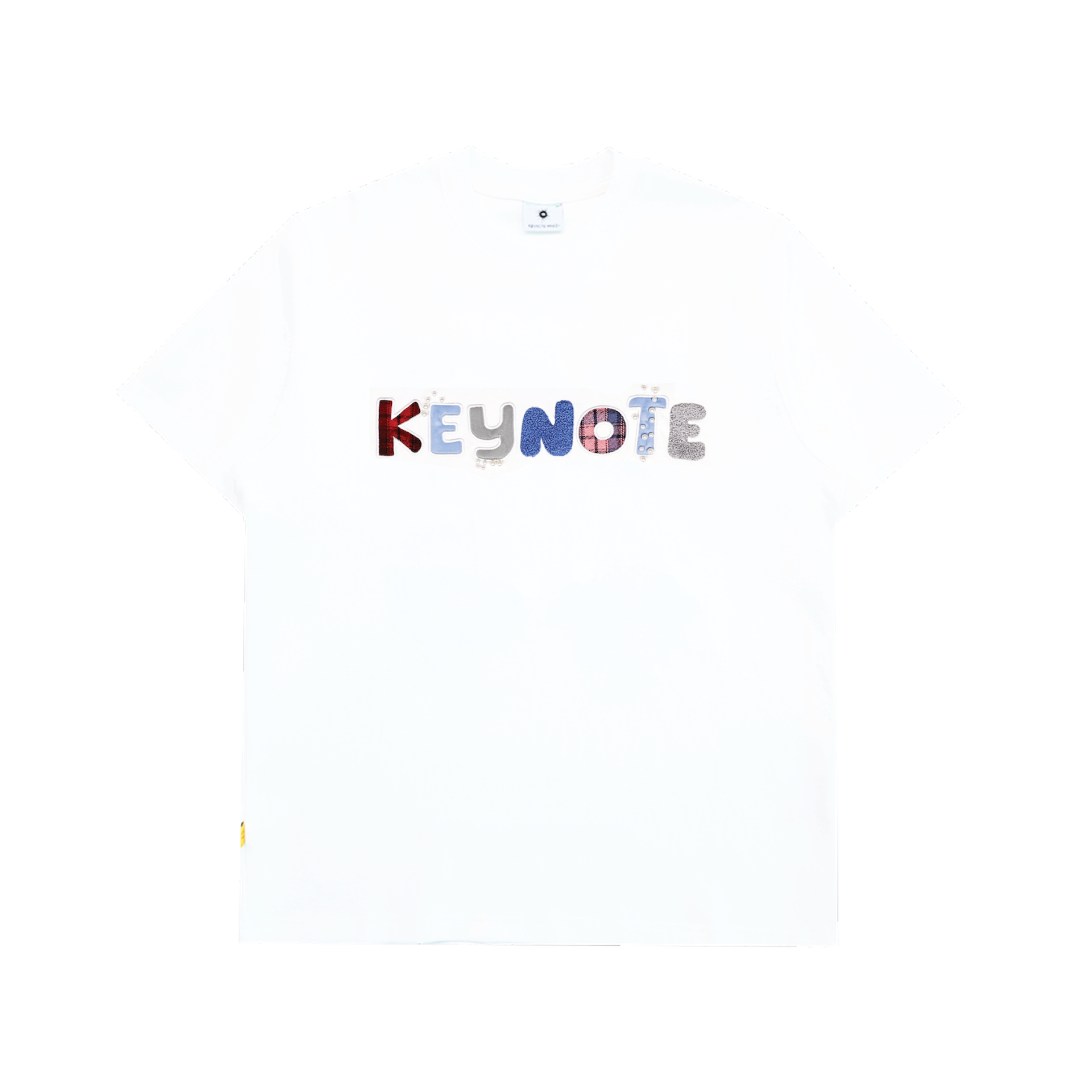 KEYNOTE | Holiday Patchwork Tee White - SWAGANZ