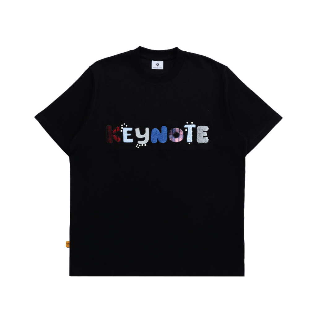 KEYNOTE | Holiday Patchwork Tee Black - SWAGANZ