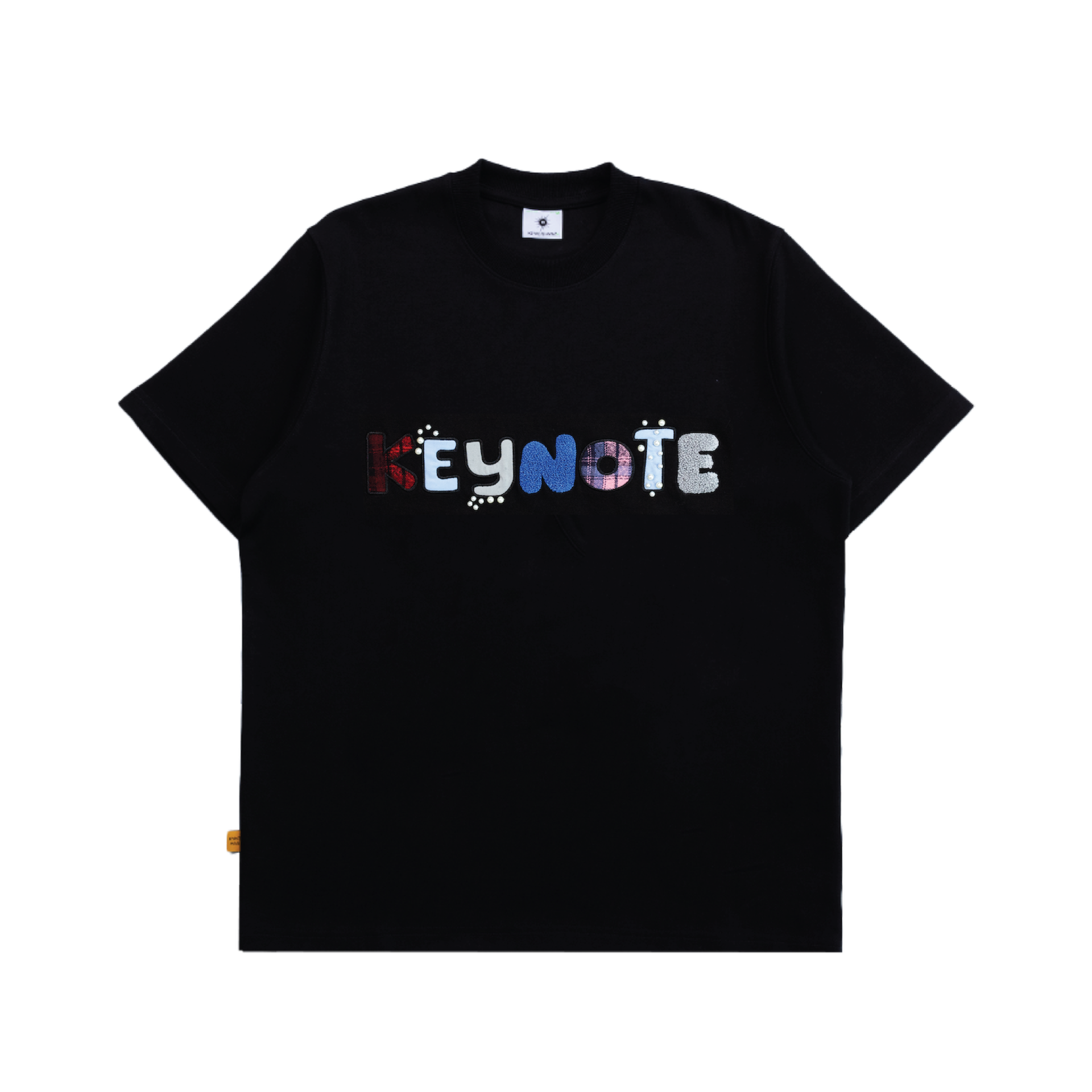 KEYNOTE | Holiday Patchwork Tee Black - SWAGANZ