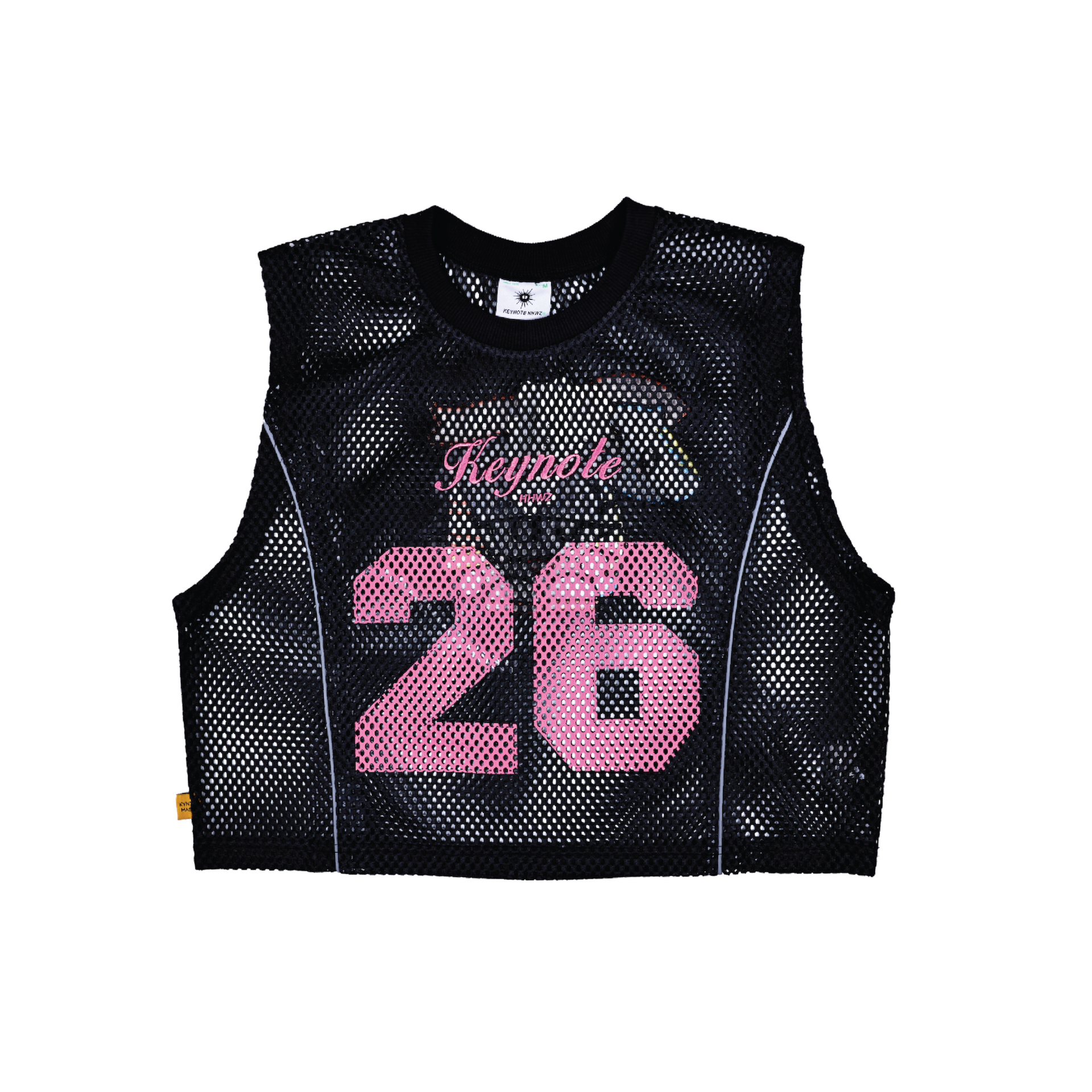 KEYNOTE | Sleeveless Mesh Crop Top Black - SWAGANZ