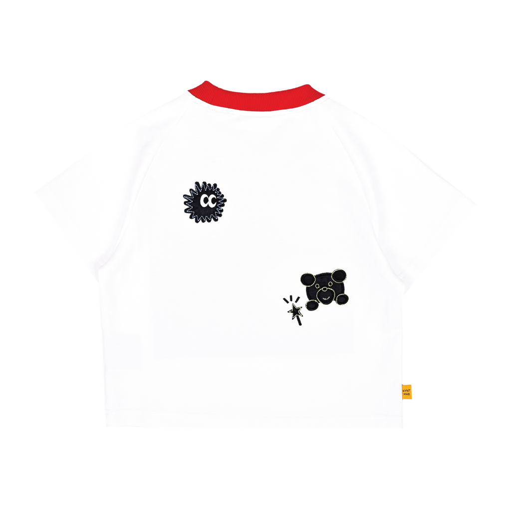 KEYNOTE | Ki-Goal Plaid Logo Crop Top White - SWAGANZ