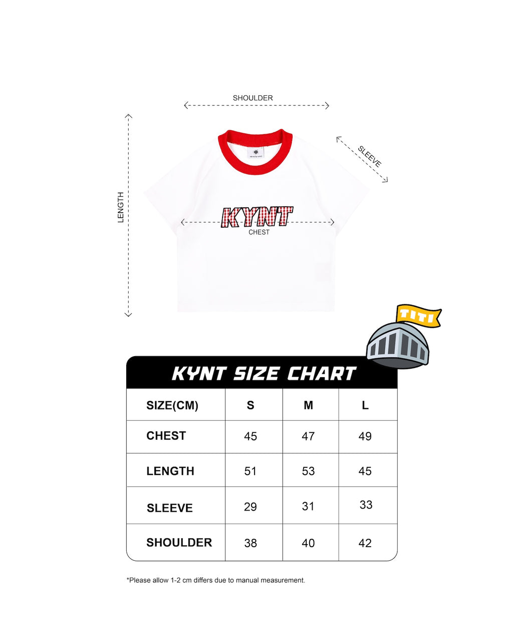 Ki-Goal Plaid Logo Crop Top White