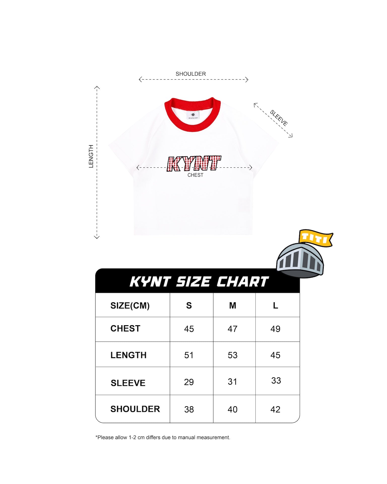 Ki-Goal Plaid Logo Crop Top White