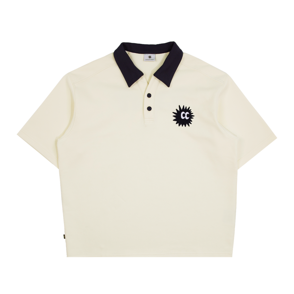 Vintage Lunar Woven Polo Cream