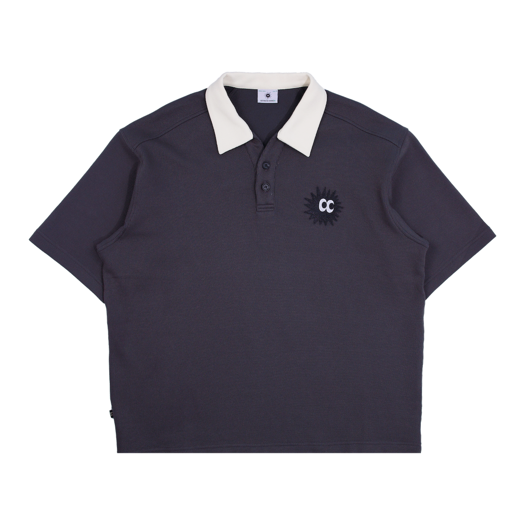 Vintage Lunar Woven Polo Grey