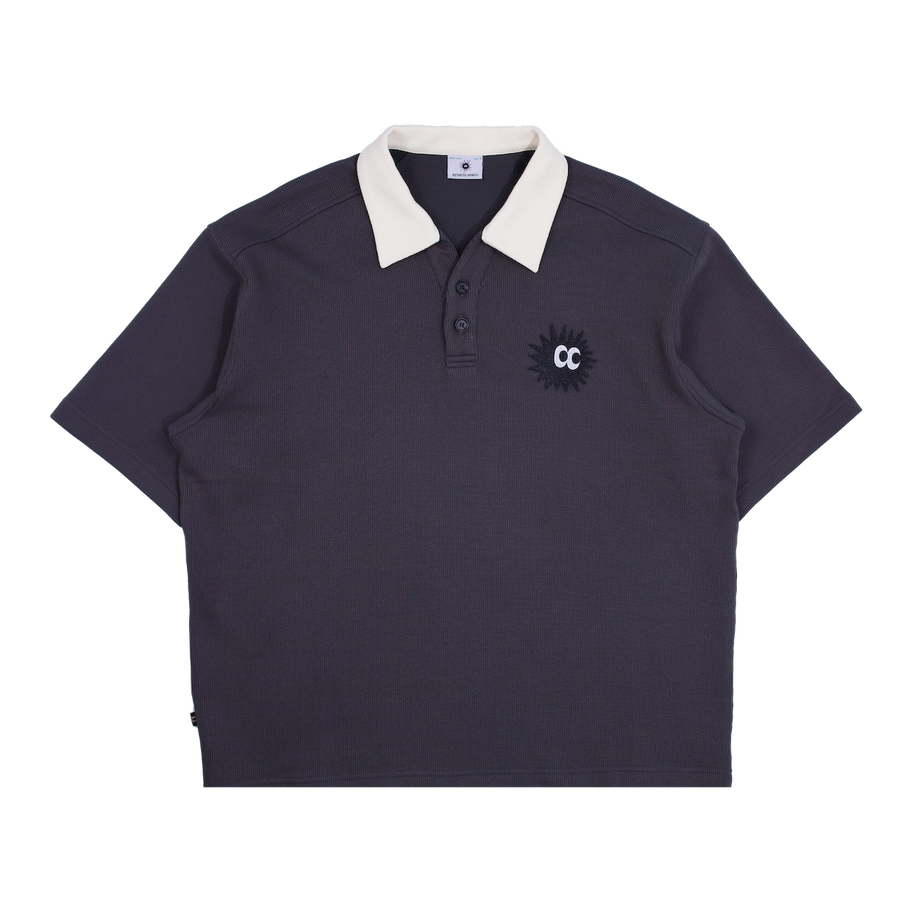 Vintage Lunar Woven Polo Grey