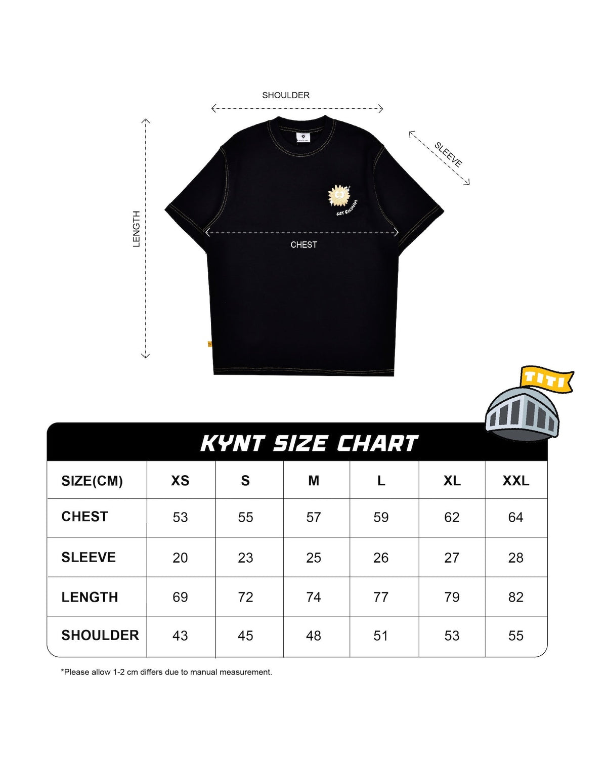 KEYNOTE | Golden Kiki Tee Black - SWAGANZ