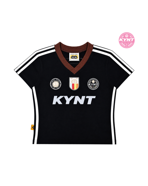 Slim Fit Top Black flat front